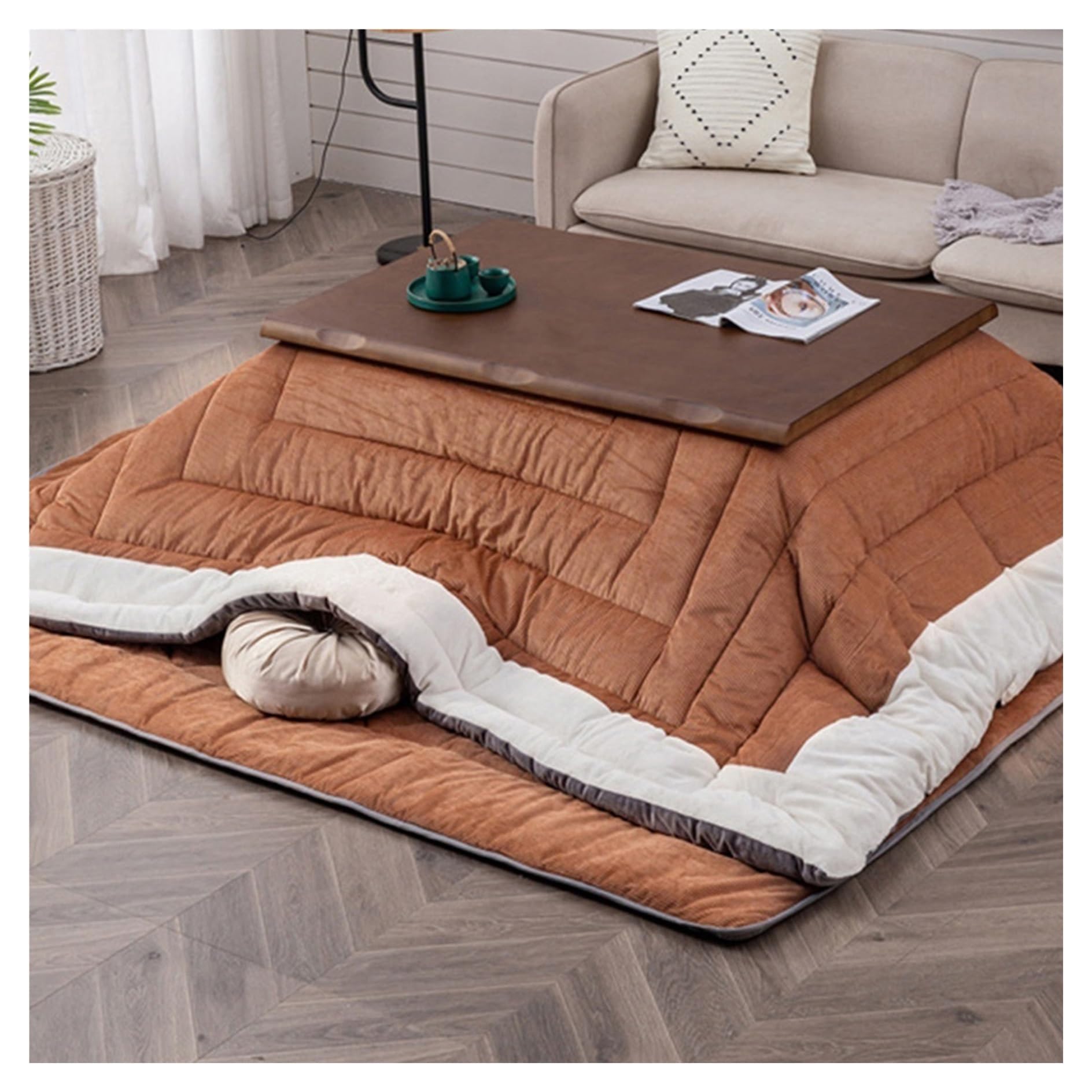 Amazon.com: 4-Piece Set Kotatsu Table with Blanket and Heater