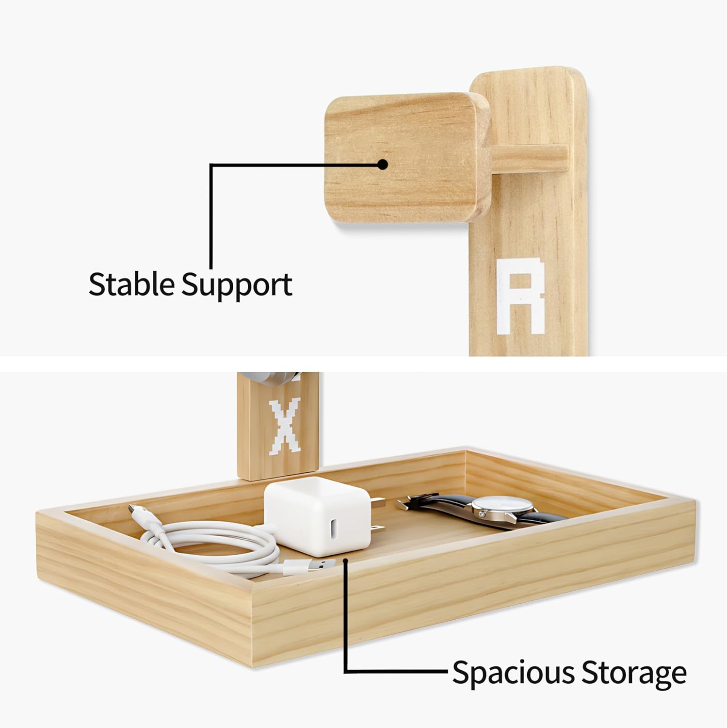 ヘッドフォンスタンド 収納トレイ、ゲームルーム収納ラック、ビデオゲームデバイスオーガナイザー、コントローラーストレージトレイ、Rum