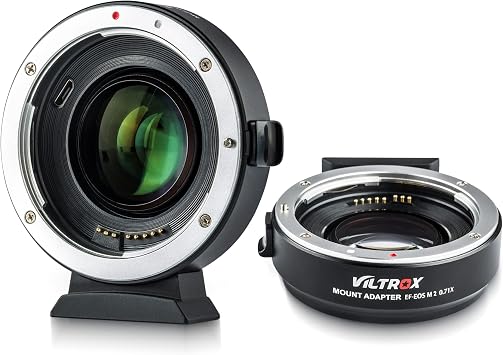 VILTROX EF-EOS M2 Speed Booster 0.71x Auto Focus Lens Mount Adapter Compatible with Canon EF Lens to Canon EOS EF-M Mount Camera EOS-M M200 M6 M5 M50 M100