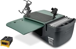 AutoExec GripMaster Car Desk for Your Vehicle Workstation and Mobile Office, Lake Breeze, with 400 watt Power Inverter, Phone Mount and Tablet Mount