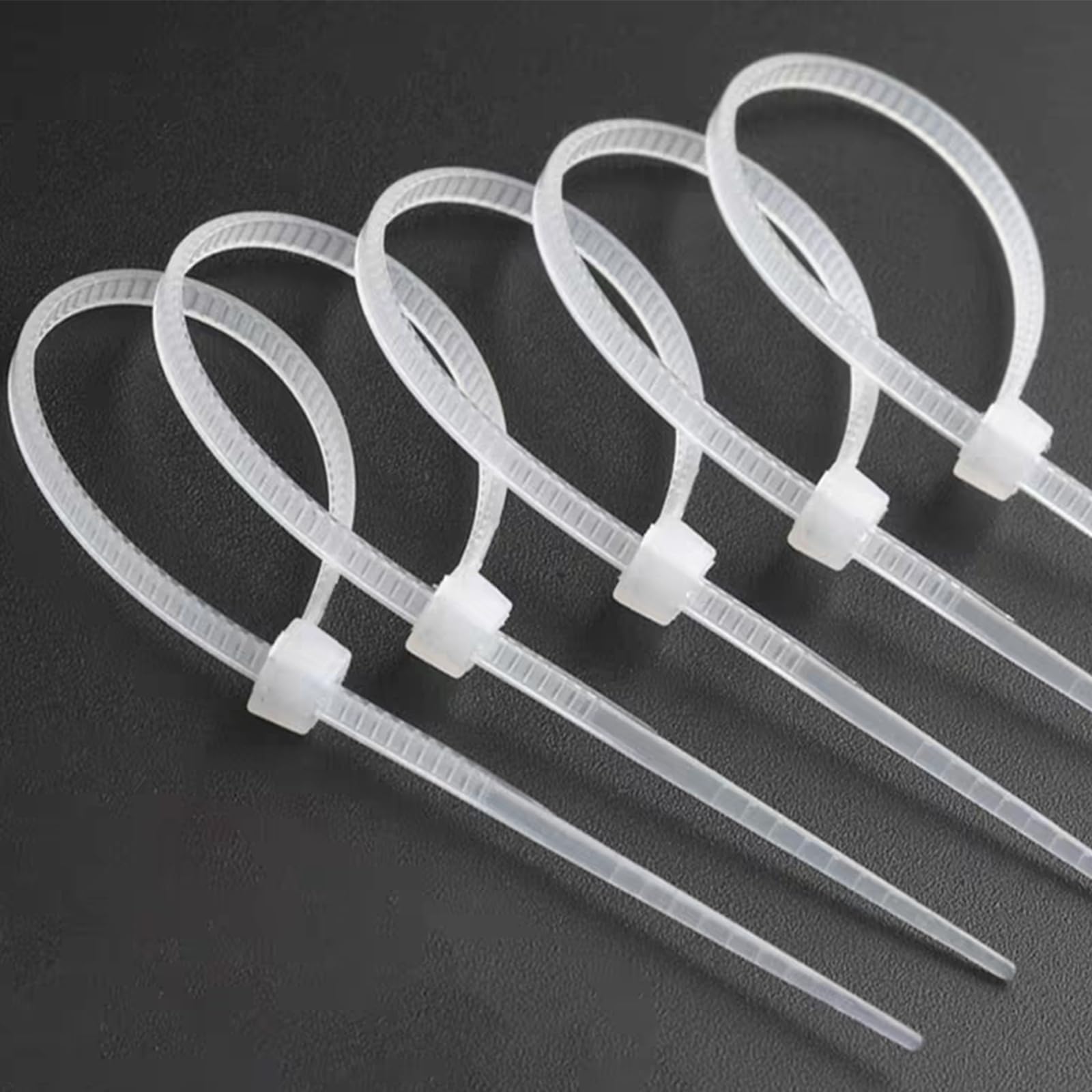 1000 Weiße Kabelbinder, 20,3 Cm Lang – Strapazierfähig, Für Innen & Außen, Nylon66, 40 Lbs Zugfestigkeit