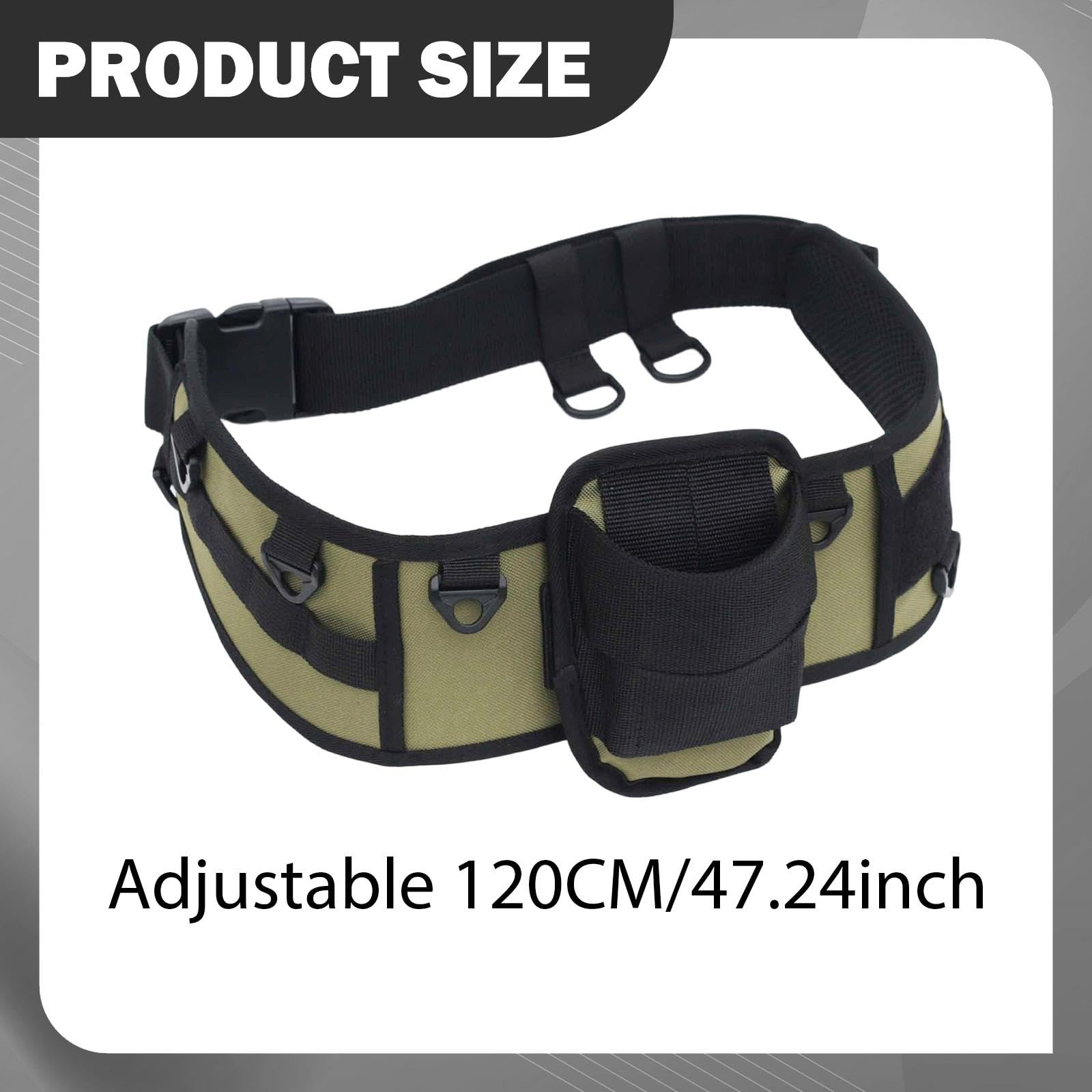 Fishing Waist Belt Ausgestattet mit Einstellbarem Rutenhalter Gepolstertem Einsatz Strapazierfähigem Polyestergewebe Und Multifunktionalen Haken für P