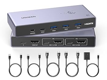 クロネコさま専用 Amazon | UGREEN 8K@60Hz HDMI KVM切替器 2入力1出力 PC2台をUSB