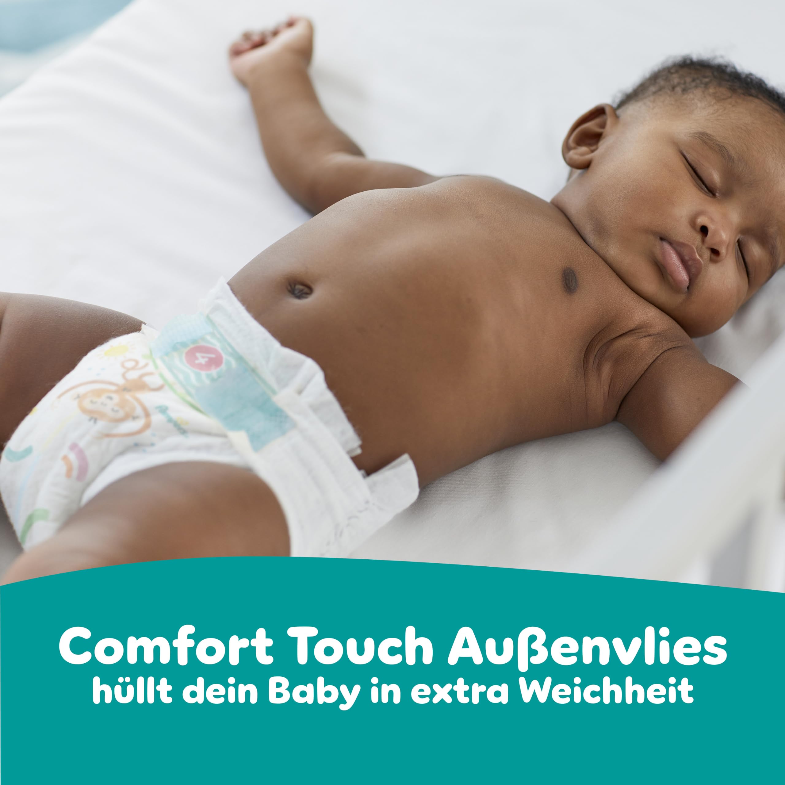 Pampers Baby-Dry Größe 8, 144 Windeln, 17kg+ | Bis zu 100% Auslaufschutz & Komfort die ganze Nacht