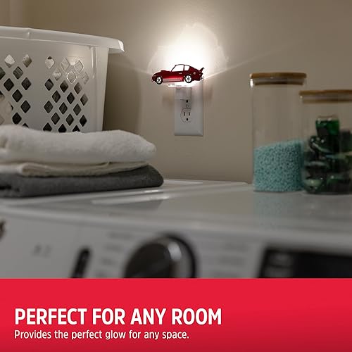 Miniatura 6 de Energizer 82404 - Luz nocturna de coche de carreras, con detección de luz, LED, blanco suave, 3000 K, roja, luz nocturna para dormitorio, baño,