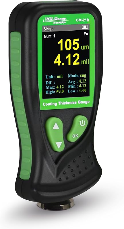 Digital Coating Thickness Gauge CM-218 Best Mil/Micron Paint Depth Meter for Car and Industrial (Resolution 0.01mils)