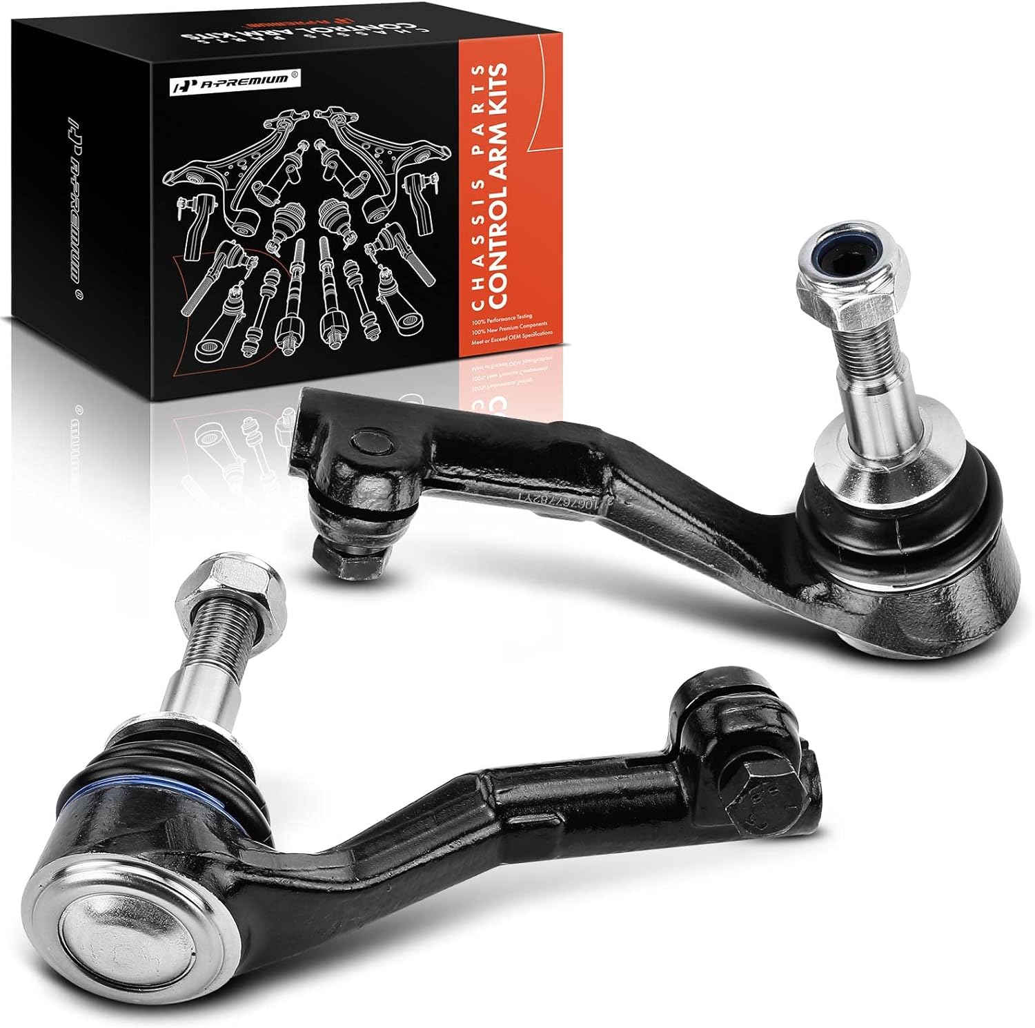A-Premium 2 x Front Outer Tie Rod Ends, Compatible with BMW 128i 135i 135is 323i 325i 328i 330i 335d 335i 335is M3 X1 Z4