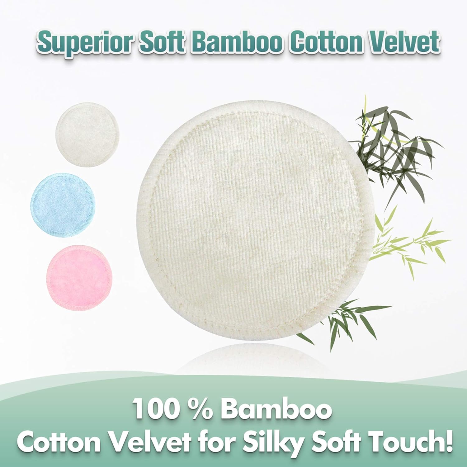 wegreeco Christmas Cotton Rounds Reusable - Reusable Bamboo Makeup Remover Pads for All Skin - Bamboo Cotton Cloth for Removing Makeup - Reusable Facial Pads Cotton Rounds (Bamboo : Beauty & Personal Care