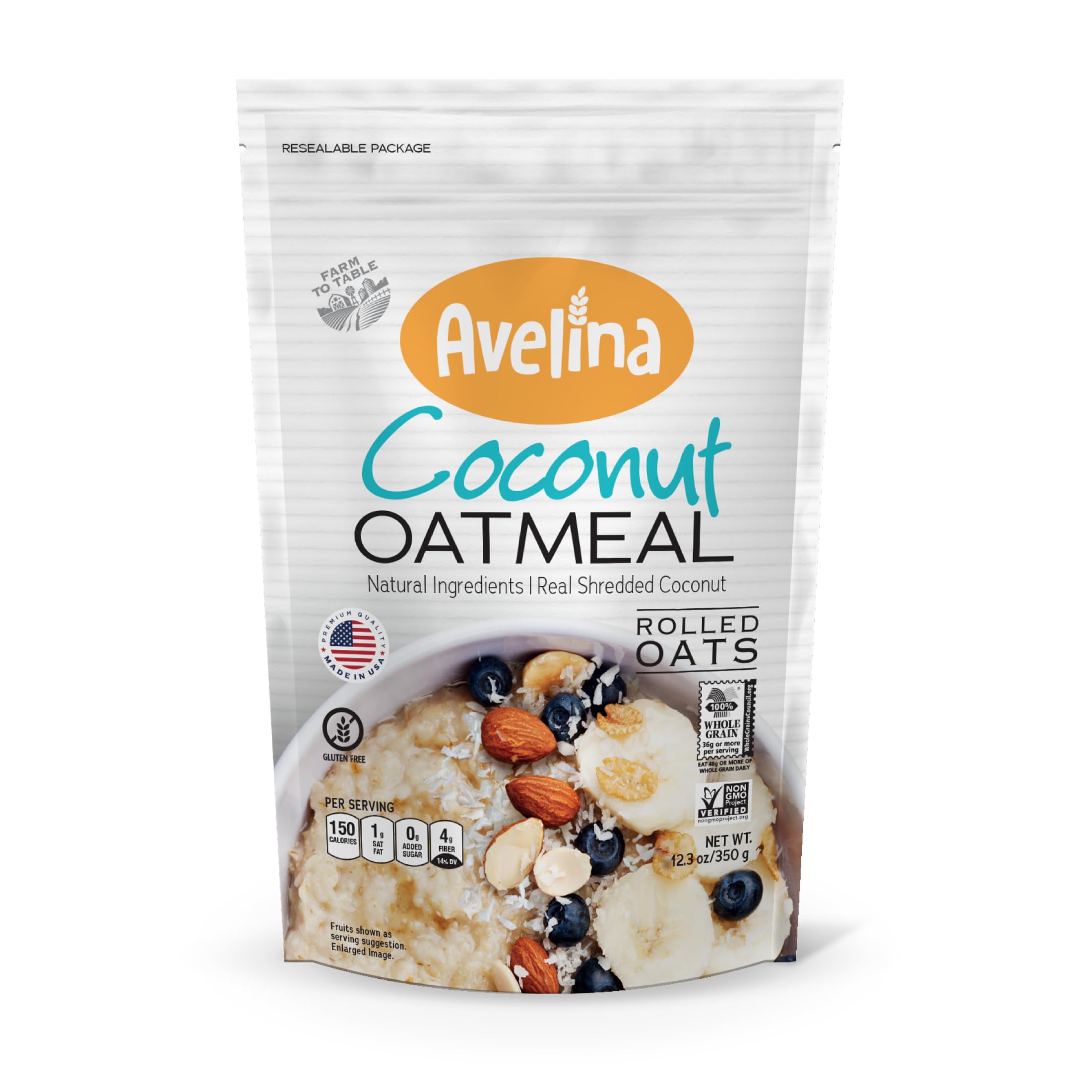 INSTANT ROLLED OATS COCONUT FLAKES AND FLAVOR 350g