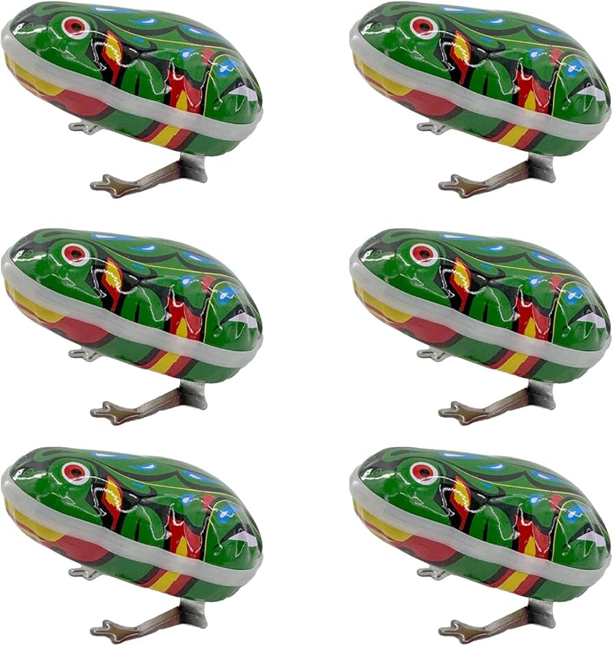 Amazon.com: HYSTYLE 6 Pcs Clockwork Spring Frog Green Metal