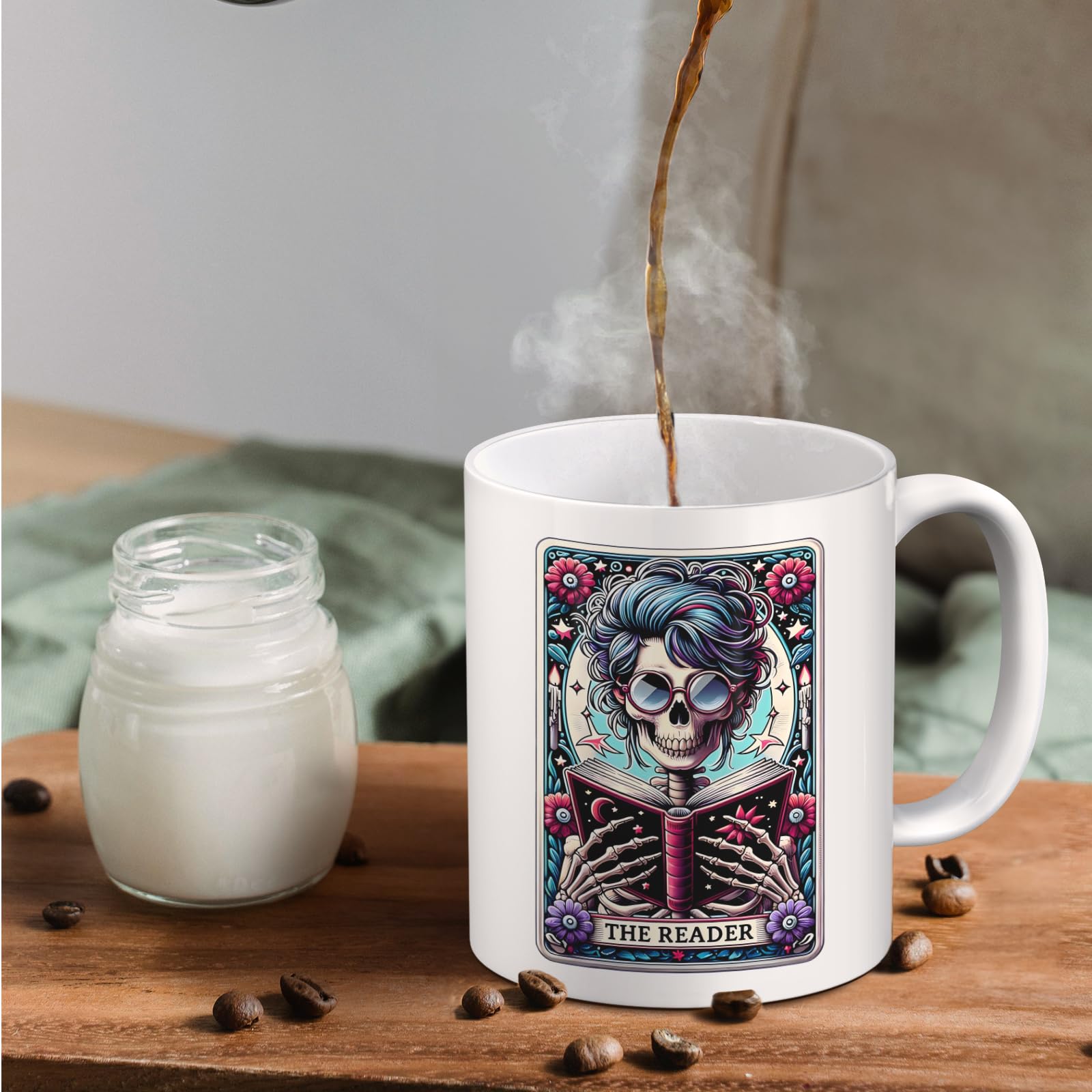 Funny Book Lover Mug - A Well-Read Woman Is A Dangerous Creature 11oz Novelty Cup - View #3