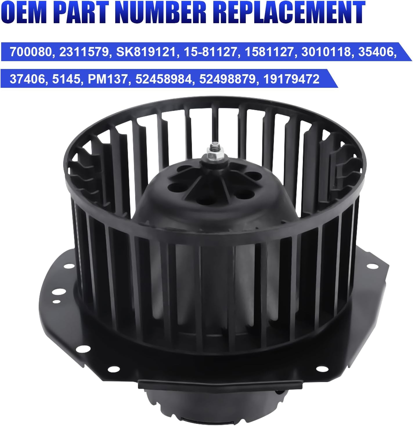 AC Blower Motor with Fan Fits for Chevy S10 Pickup GMC Sonoma Isuzu Hombre 1994 1995 1996 1997 1998 1999 2000 2001 2002 2003 HVAC Heater Blower Motor Replaces# 700080