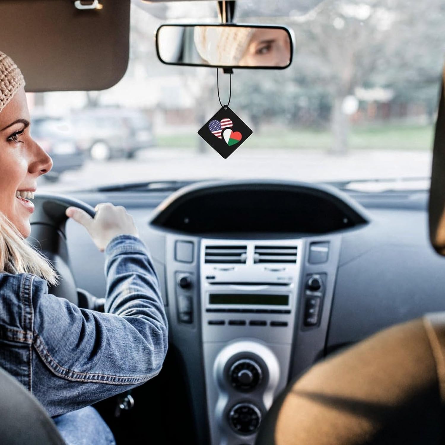 Madagascar U.S. Flag Car Air Freshener Hanging Car Scent Cards Decor Interior Accessories