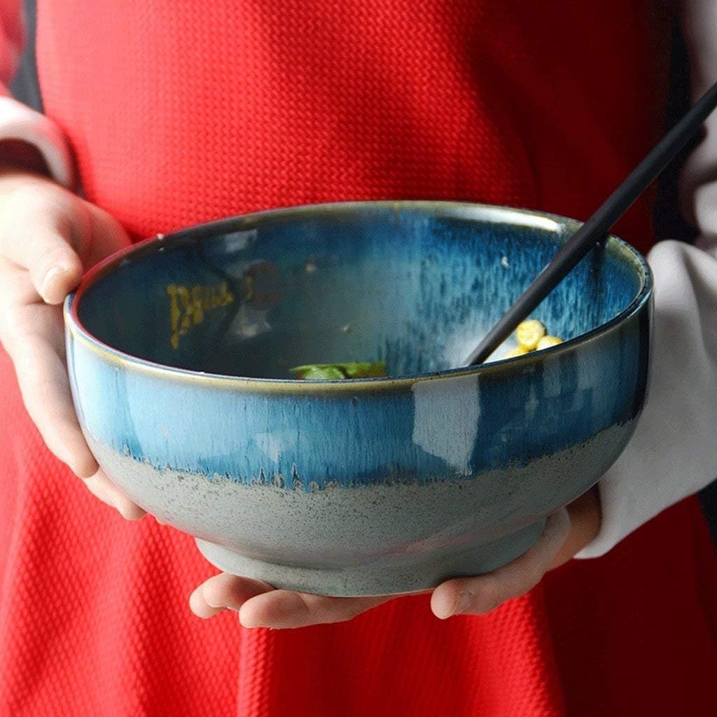 Bowls Ceramic Dinnerware Sets Food Dish Plates Rice Bowl Large Size Plates Green Porcelain Plate Noodle Vegetable Salad Fruit Rice Bowl
