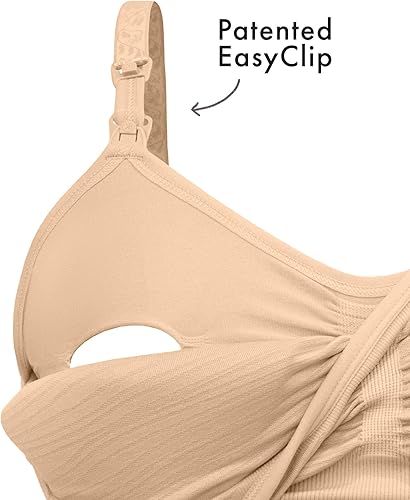 Miniatura 3 de Kindred Bravely Paquete de 2 brasieres manos libres (beige y rosa, mediano)