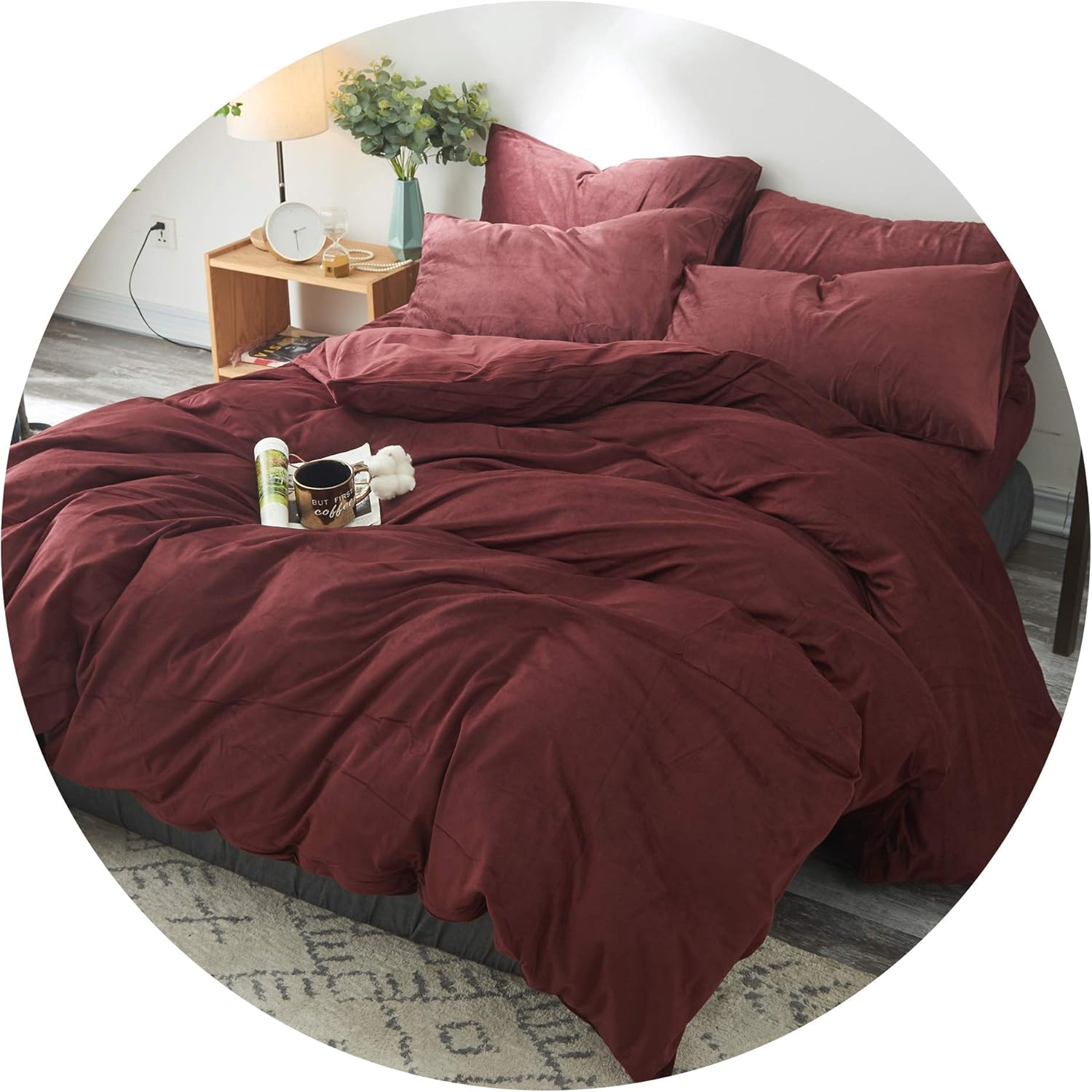 SPACE LION Velvet Duvet Cover Weighted Blanket Removable