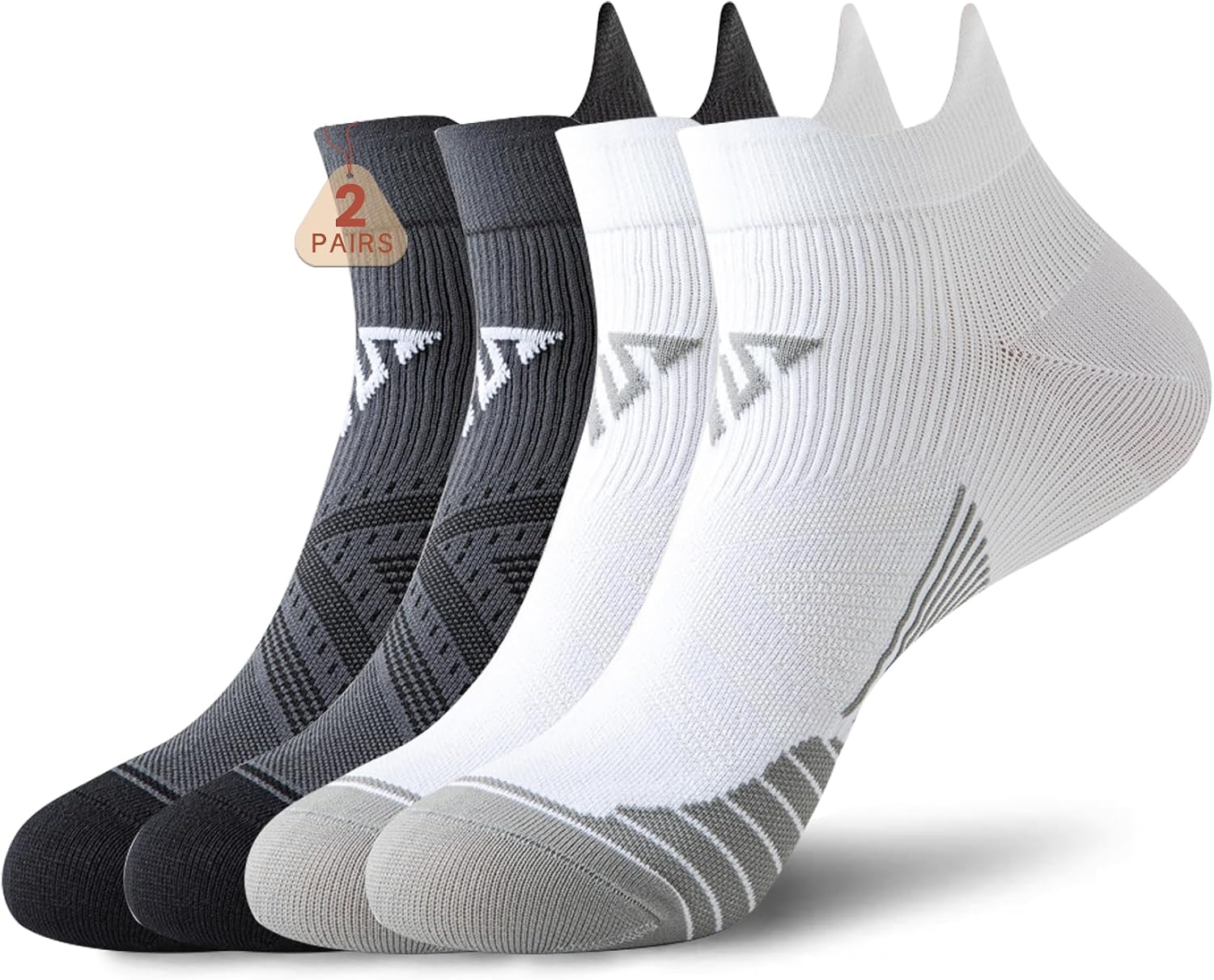 Arch Support Cotton Athletic Running Socks Low Cut Sports Tab for Men Women Performance No Show Circulation Activities