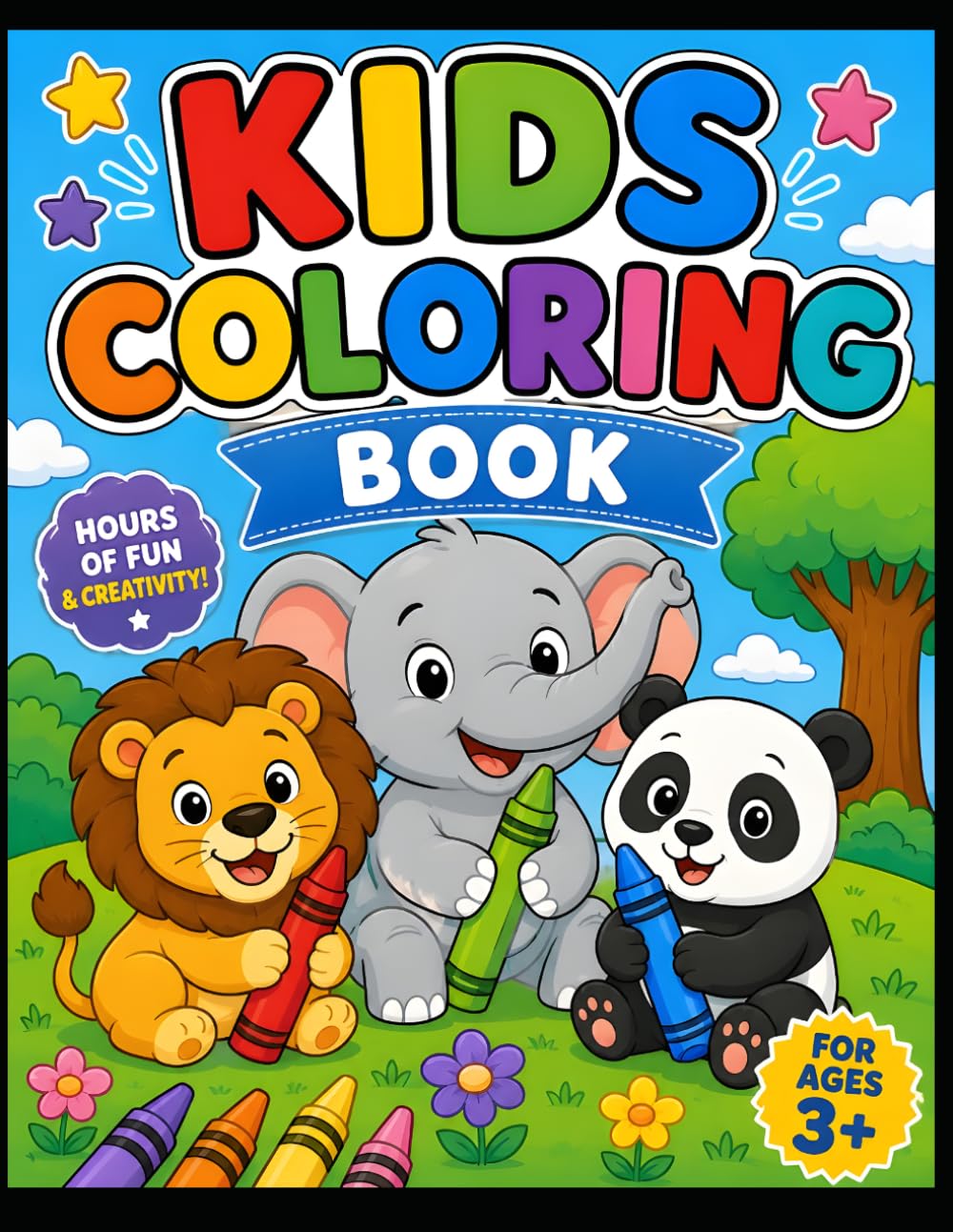 Kids Coloring Book: Fun and Easy Animal Coloring Pages with Bold Lines for Toddlers, Preschoolers, and Young Kids
