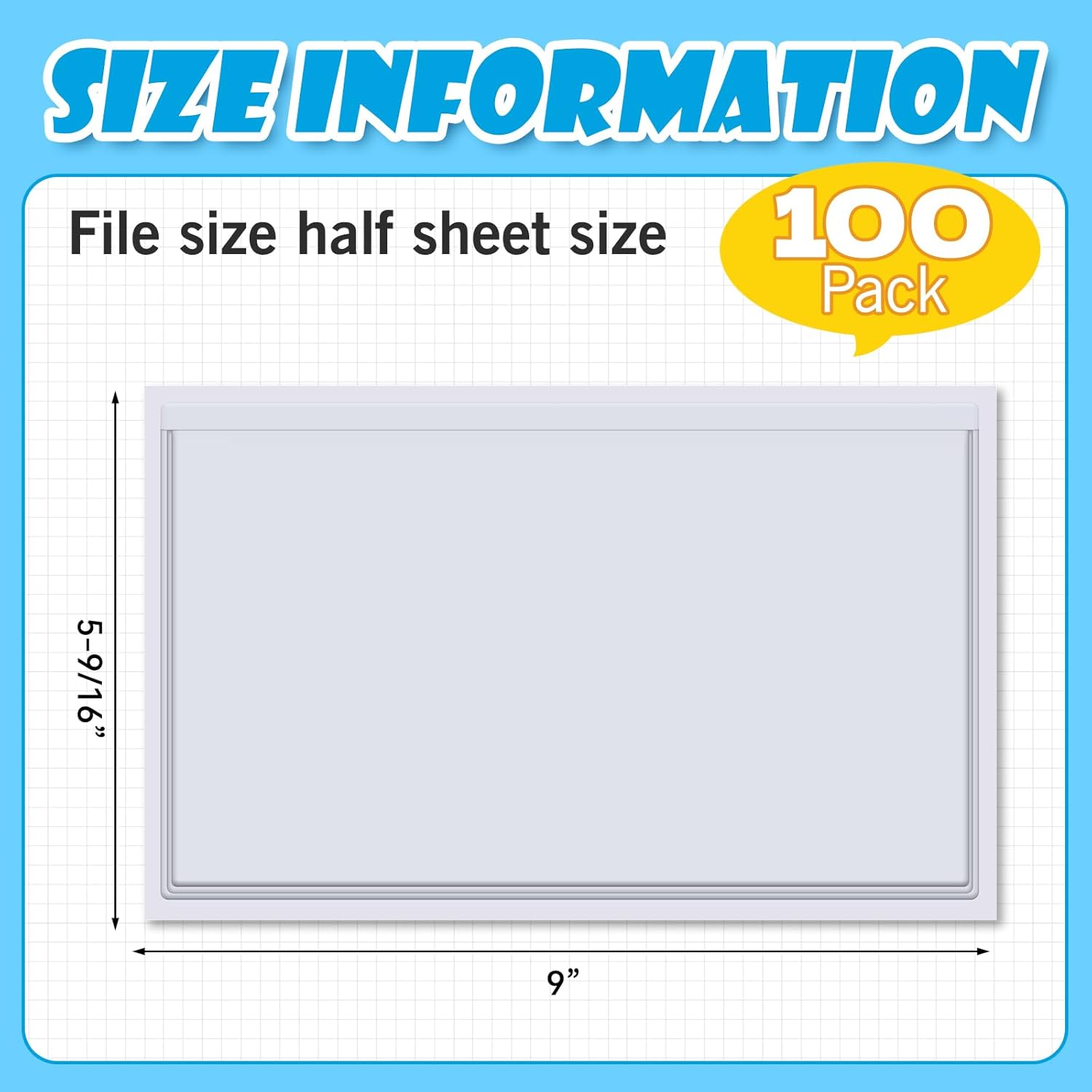 Epakh 100 Pcs Self Adhesive Pockets - Bin Labels for Storage Bins Adhesive Sticky Pockets Plastic Label Sleeves Work Job Ticket Order Holders with Top Open for Home Posting Signs Office (9 x 5.6 Inch)