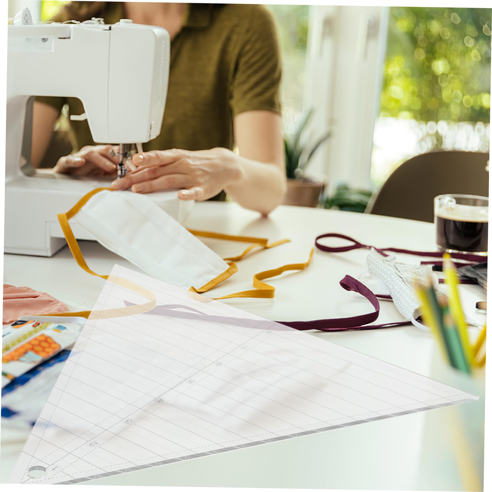 Housoutil 3 Stück Quilting Lineal Stabiles Patchwork Schneiderlineal Vielseitige Nähschablone für Präzises und Quilten für DIY Projekte