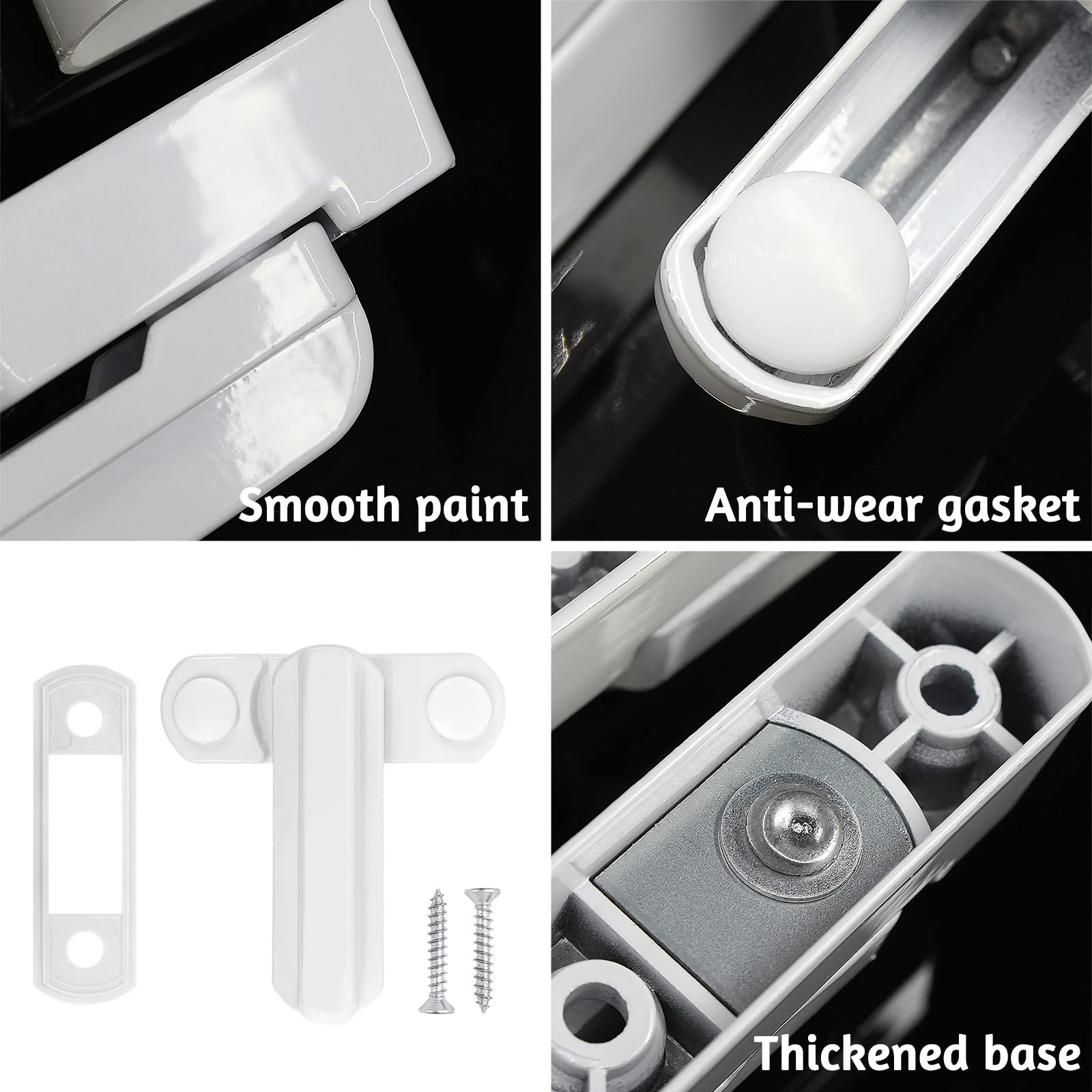 Anhoer Fensterschloss Set - 4 Stück Kindersicherung Für PVC Fenster & Türen