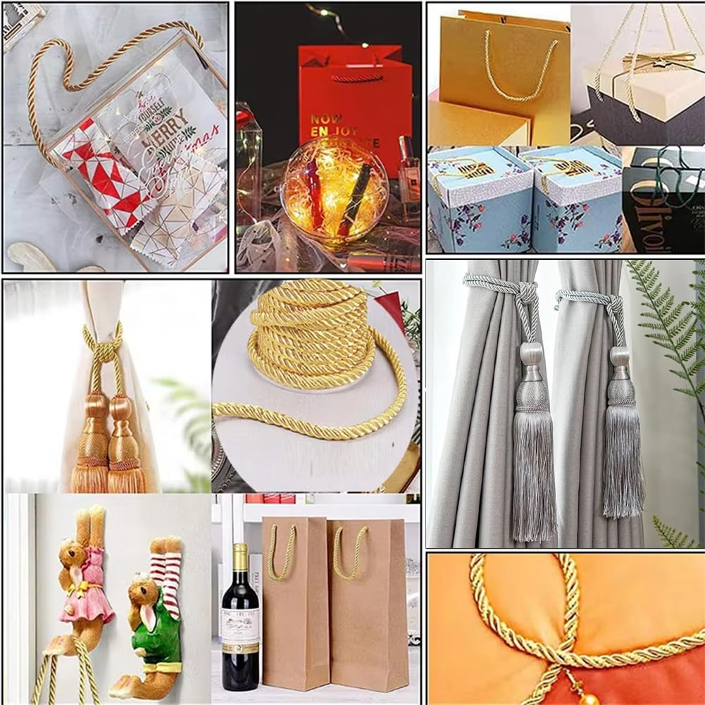 CABODYALS 17.3M 5mm Corda Decorativa Intrecciata Rossa