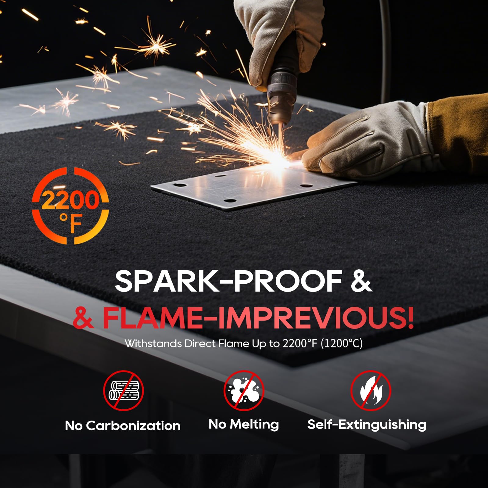 TOPDC Welding Blanket - 2200°F Heat Protection -3