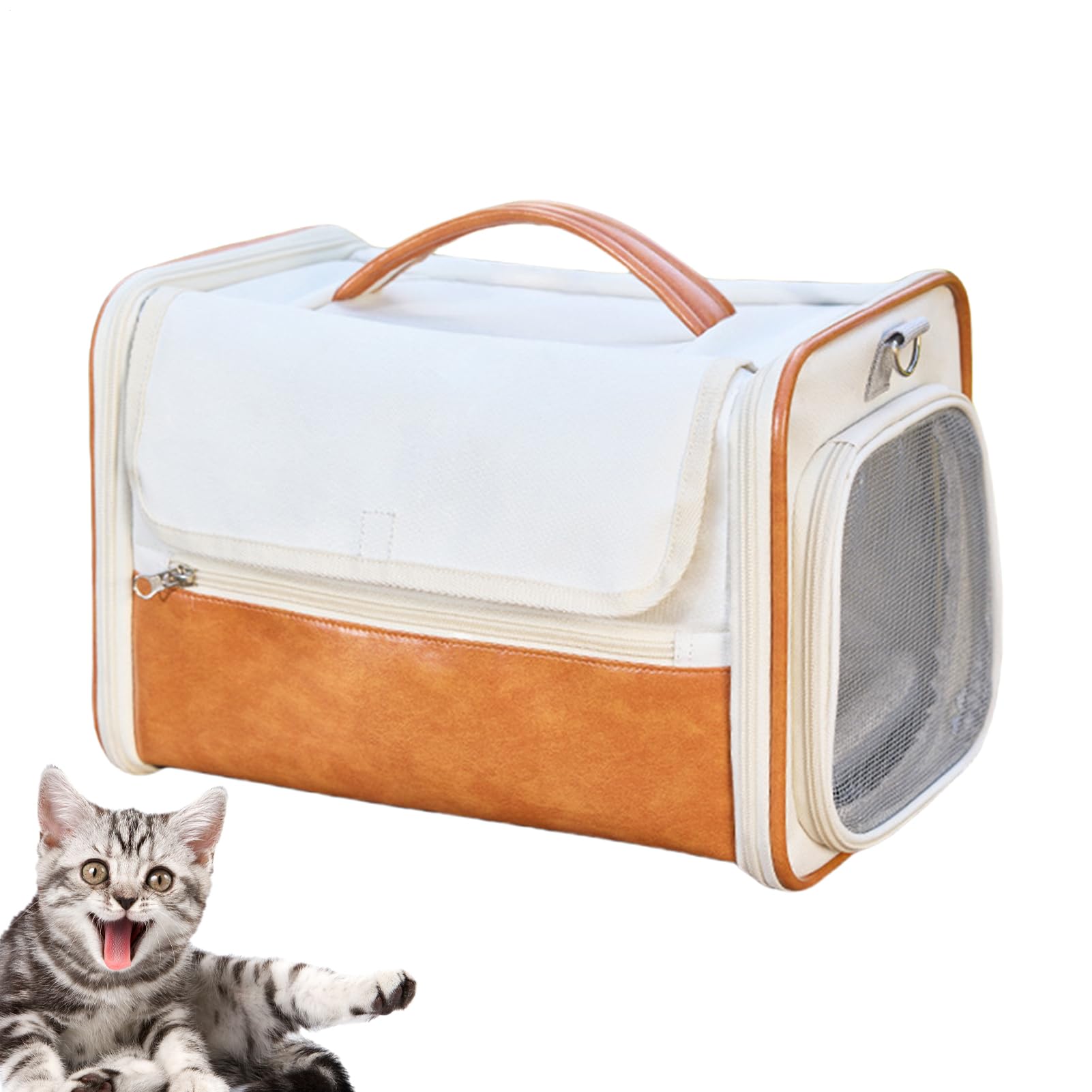 Transporteurs pour animaux au design pliable et sac mesh aéré pour chat
