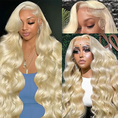 30 Inch 613 Lace Front Wig Human Hair 13x6 Blonde Wig Human Hair 200% Density Body Wave HD Blonde Lace Frontal Wigs Human Hair Pre Plucked Glueless