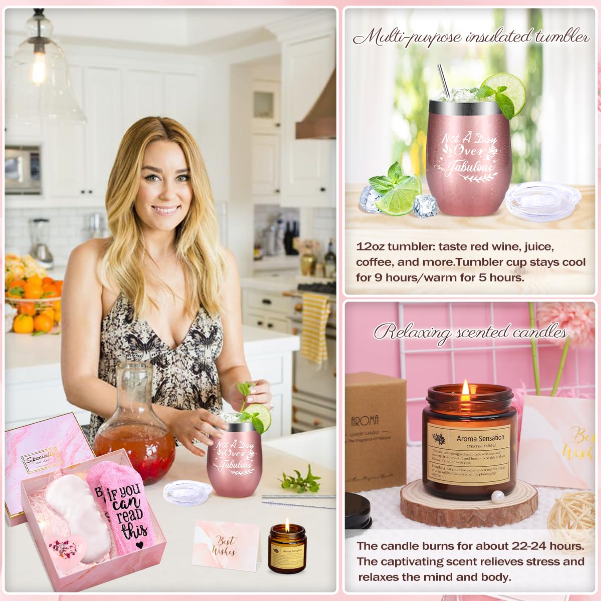 Confezione regalo originale per donna, rosa eterna, ideale per compleanno, festa della mamma, Natale, San Valentino, per mamma, amica, nonna, sorella
