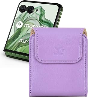 Suncase Funda de piel compatible con Motorola Razr 60 5G, color lila