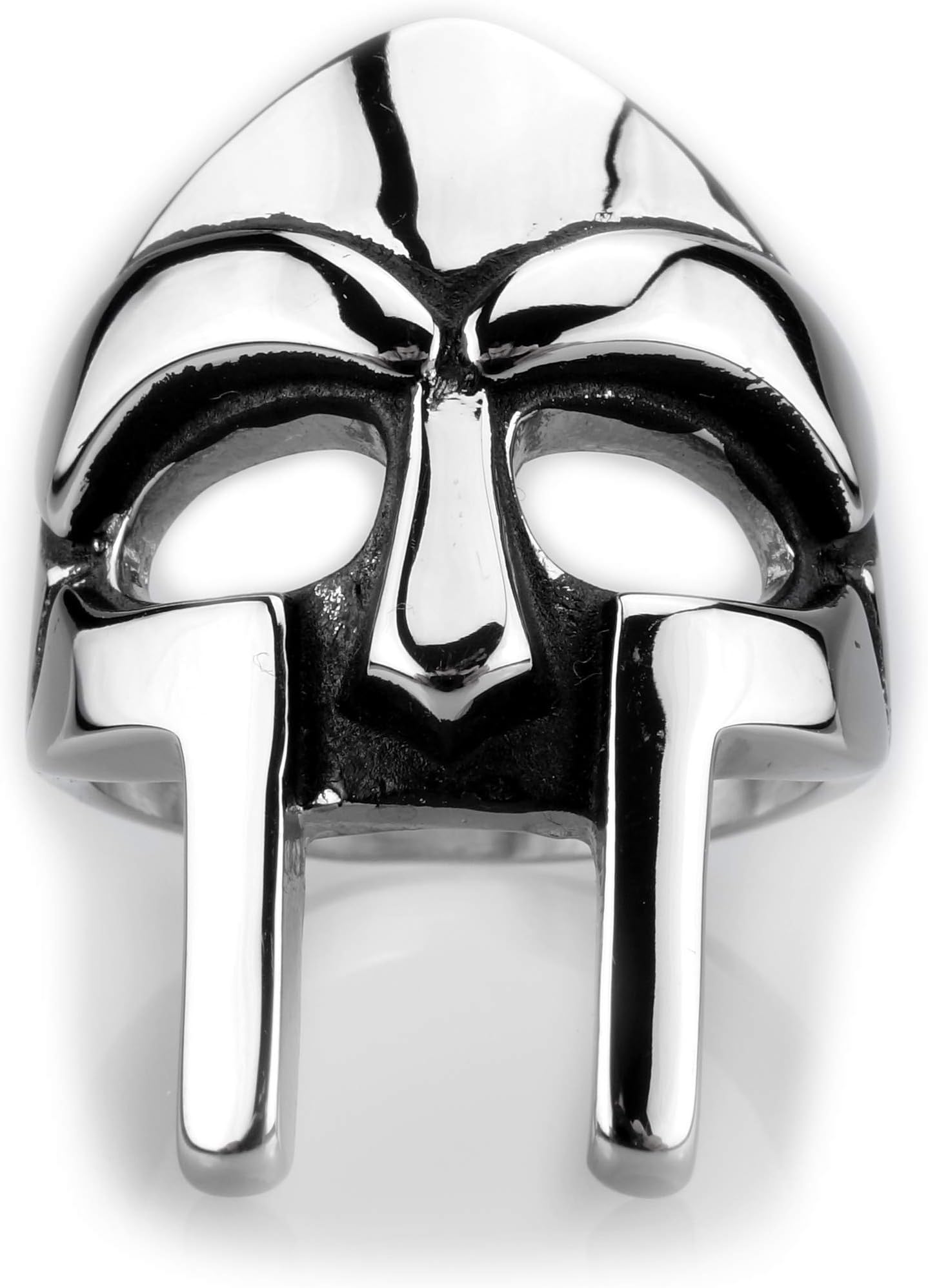 Spartan Helmet Ring Stainless Steel Silver