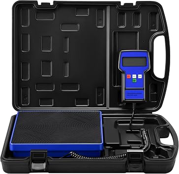 High Accurancy Digital HVAC Refrigerant Charging Weight Scale with Case 220 Pounds Blue