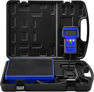 High Accurancy Digital HVAC Refrigerant Charging Weight Scale with Case 220 Pounds Blue