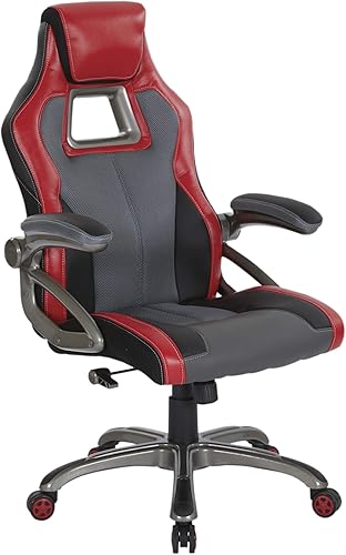 OSP Home Furnishings Silla de oficina ajustable para coche de carreras