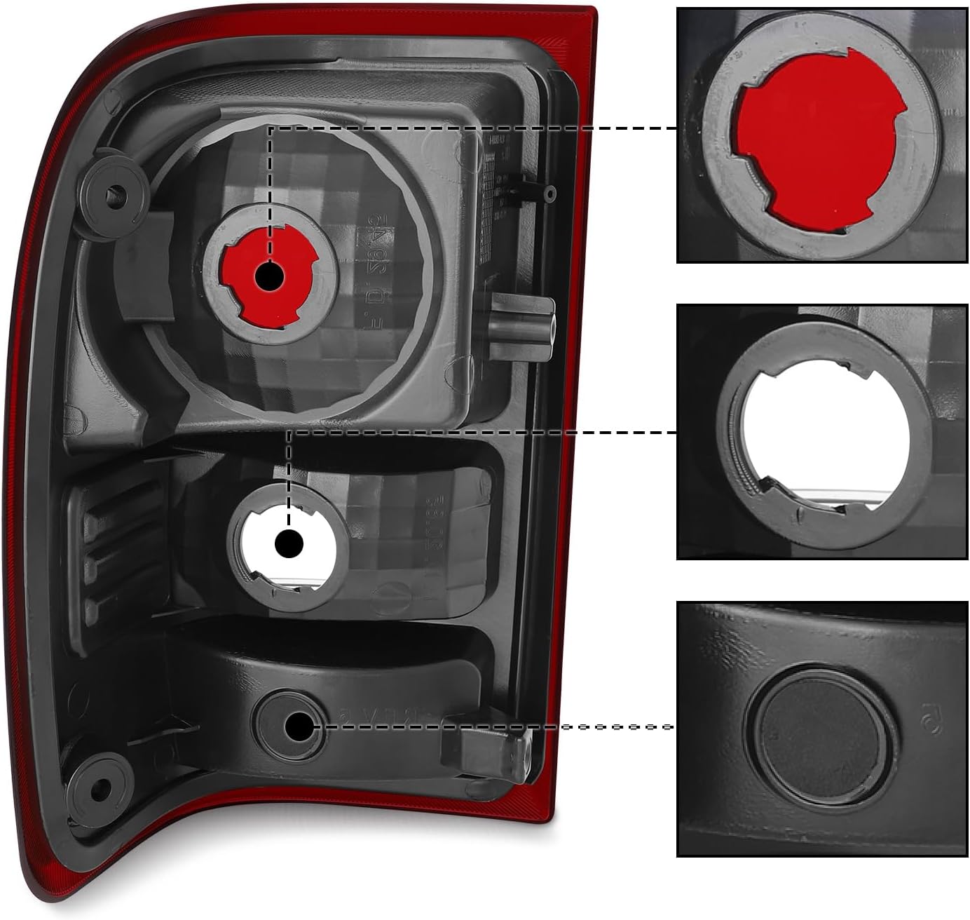 Tail Lights Factory style Assembly Replacement For 2001-2011 01-11 Ford Ranger 2001 2002 2003 2004 2005 2006 2007 2008 2009 2010 2011 Ranger Left Side and Right Side