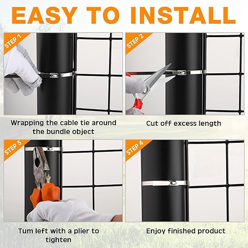 Miniatura 4 de 600 bridas de metal de acero inoxidable 304, resistentes, multiusos, autobloqueantes, para maquinaria de escape, vallas, granja, tubería, techo,