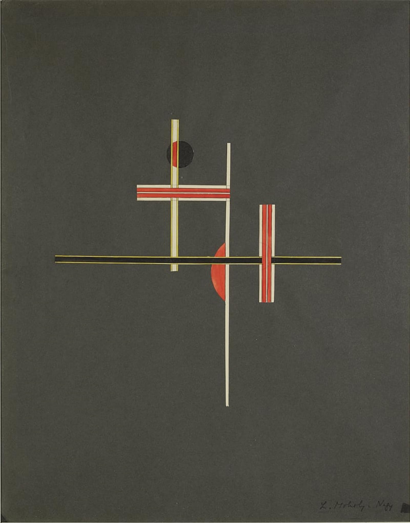 POSTERIIk Vintage Art Print Images Pictures Print Red and Black Balance by Laszlo Moholy Nagy Modern Colour Posters for Office Home Decor 60x90cm
