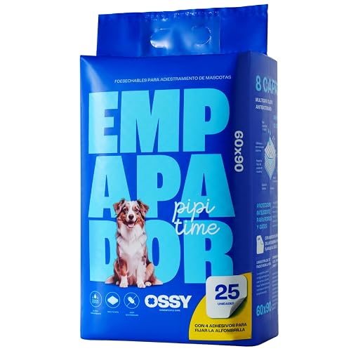 Empapadores Perros Desechables 90x60 cm 25 Unidades Perros Grandes (XL), Super Absorbentes 8 Capas Anti-Fugas