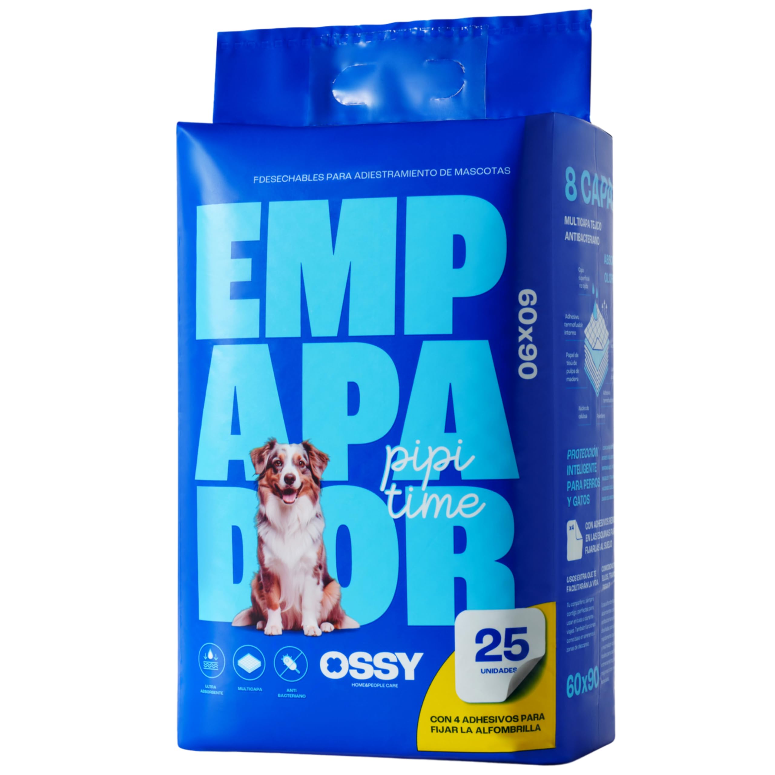 Empapadores Perros Desechables 90x60 cm 100 Unidades Perros Grandes (XL), Super Absorbentes 8 Capas Anti-Fugas, 4 Stiker Antideslizante, Secado Rápido, Almohadillas de adiestramiento, OSSY — view 10