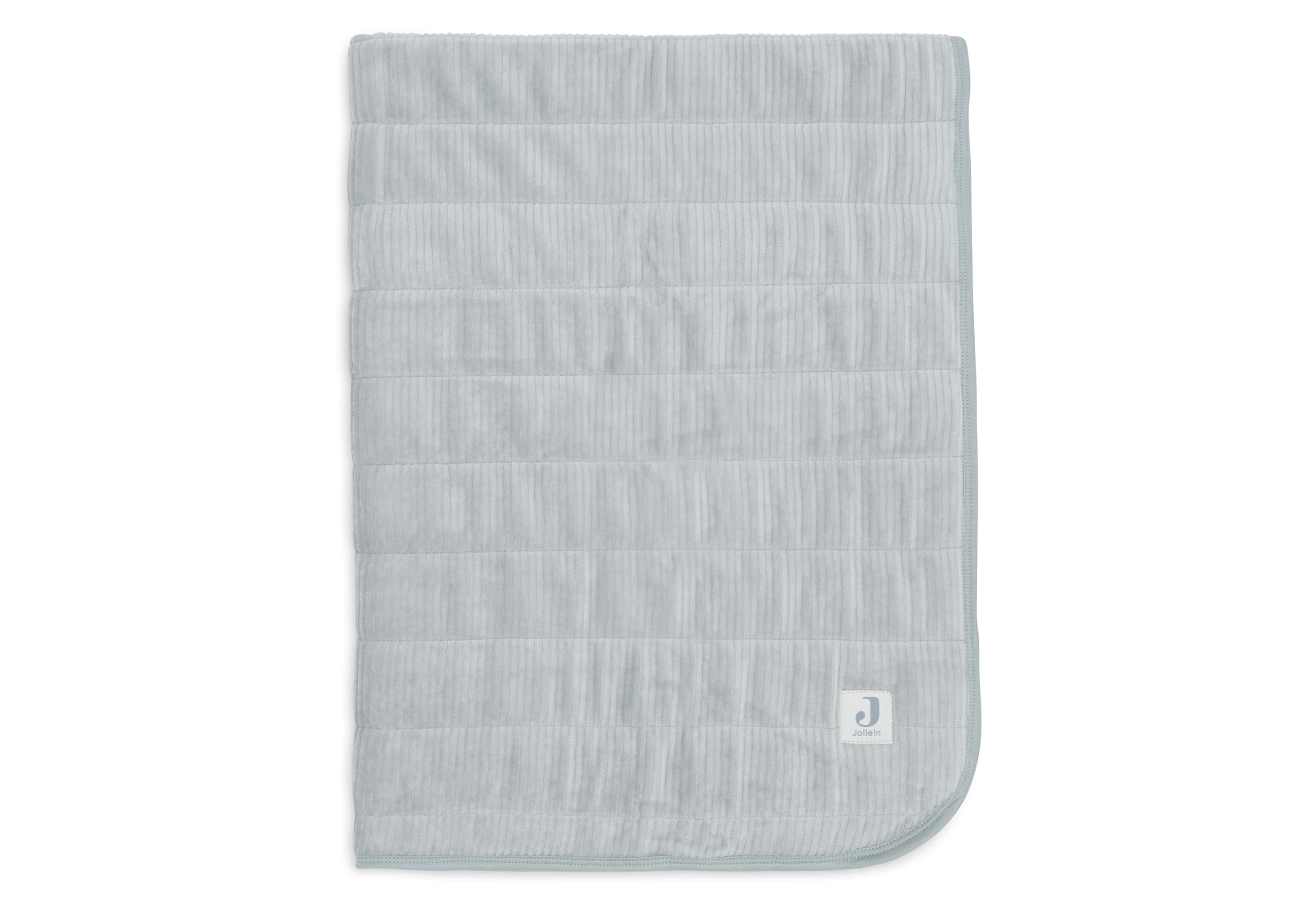 Jollein Babydecke Velvet Rib - Sea Green - 75x100cm - Baumwolle - Für Babywiege - 2.0 TOG - OEKO-TEX Zertifiziert - Weicher Ribstoff