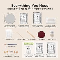 Vista 6 de KeaBabies Kit de Moldeado para Bebé de Manos y Pies - Kit de Moldeado de Manos 3D para Recién Nacidos y Elegante Base de Madera, Moldes de Pies