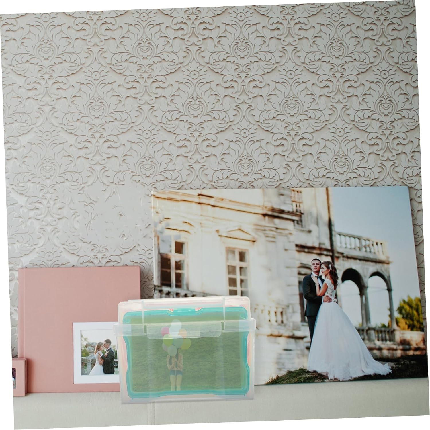 Photo Storage Box Plastic Organizer for Crafts Small Items