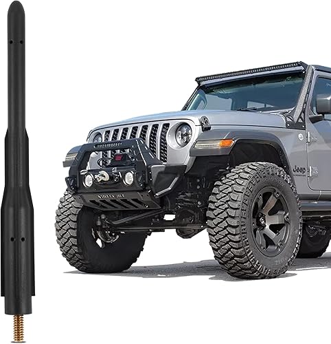 Miniatura 7 de VOFONO Antena compatible con Jeep Wrangler JK JL 2007-2024, accesorios para Jeep Gladiator JT, antena pequeña para Jeep Wrangler Gladiator