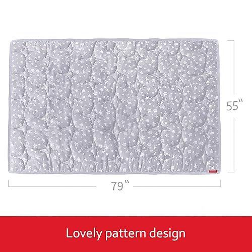 Miniatura 10 de Tapete para corralito de bebé de 47 x 47 pulgadas, tapete de una pieza antideslizante acolchado para bebé para jugar de 47 x 47 pulgadas, tapete