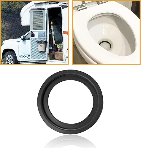Miniatura 5 de 3 sellos de inodoro para automóvil, 4 x 2.7 x 0.27 pulgadas, junta redonda de silicona altamente resistente y a prueba de fugas, piezas de repuesto
