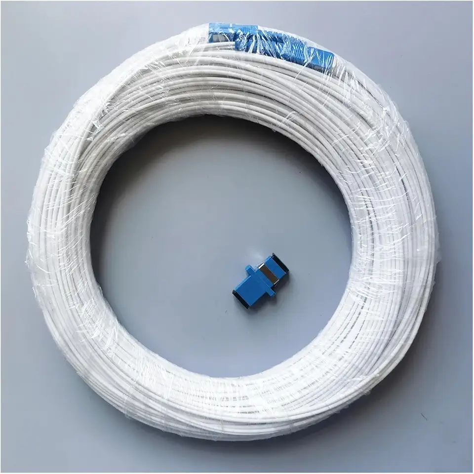 Cabo pendente de fibra de modo único de 50 m - Cabo de remendo óptico SC/UPC para SC/UPC para uso interno FTTH (50mupc com adaptador)