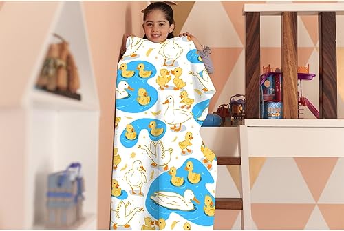 Miniatura 5 de Bonita manta de pato, regalo para los amantes de los patos, manta ligera y suave de franela blanca para sofá, ropa de cama, sofá de viaje, XS 30 x