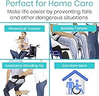 Vista 4 de Vive Transfer Belt with Leg Loops - Medical Nursing Safety Gait Assist Device - Bariatrics, Pediatric, Elderly, Occupational and Physical Therapy