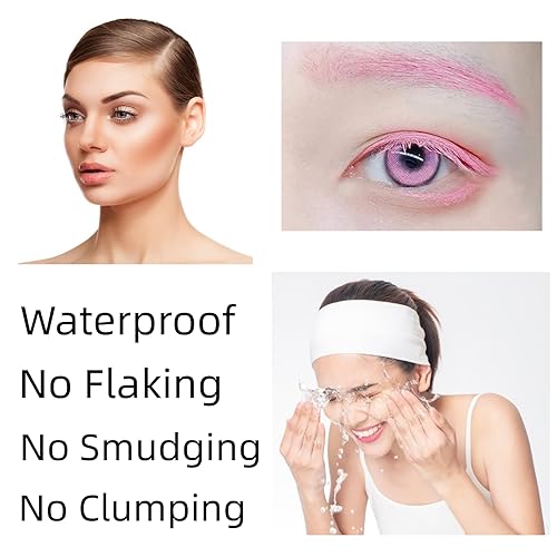 Miniatura 3 de Máscara rosa de pestañas de ojo de gato con ojos de maquillaje, máscara de color impermeable, de secado rápido, pestañas rizadas, alargamiento,